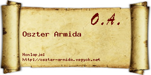 Oszter Armida névjegykártya